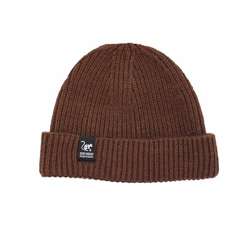 SURF MONKEY Gorro Docker Reciclado Hombre/Mujer - Talla única - Beanie Poliéster Reciclado - Wear&Care (Marrón)