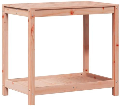 vidaXL Pflanztisch, Gärtnertisch mit Ablage, Blumentisch für Garten Balkon Terrasse, Gartentisch Arbeitstisch, 82,5x50x75cm Massivholz Douglasie