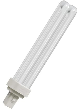 Crompton Lamps LED PLC 9W G24 Double Turn D-Type Direct to Mains (26W Equivalent) 3000K Warm White Opal 1250lm 2-Pin Universal 2-pin CLD Biax-D Dulux-D Lynx-D PL-C Light Bulb