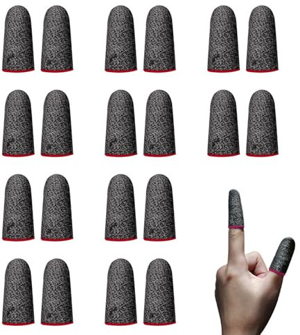 10 Paar Finger Sleeve, Mobile Gaming Atmungsaktive Fingerhülsen, Handschuhe für Gaming PUBG, Gaming Fingerhüllen, Touch Screen Daumenhülle, Handyspiel Fingerling für Jedes Spiel und Mobilgerät
