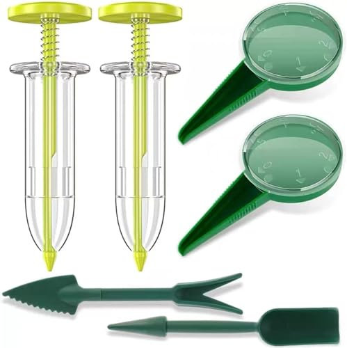 XIABYAYU Sembradora de Semillas, 6 Pcs Dispensador de Semillas, Esparcidor de Semillas, Sembradora Manual de Semillas, Herramientas Siembra para Semillas Pequeñas Verduras Flores