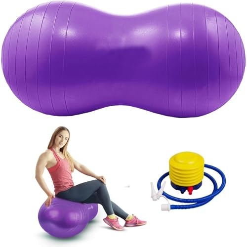 GSDGV Palla da yoga anti-scoppio – Palla per esercizi per bambini, gravidanza, autismo, attrezzatura sensoriale, pilates e allenamento di base con pompa