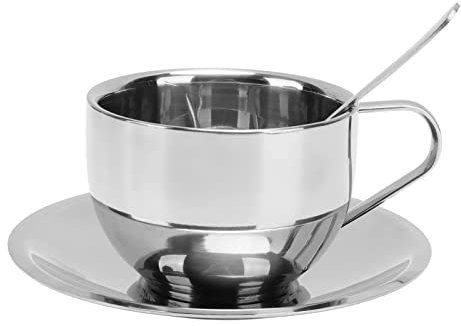 Juego de Tazas de Café Generic, Acero Inoxidable 304, 3 Unidades, 180 Ml, para Café con Leche
