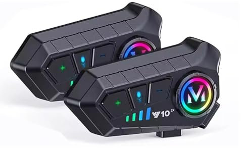 2X Bluetooth Motorcycle Helmet Intercom Wireless Motorbike Waterproof Headphone Sets