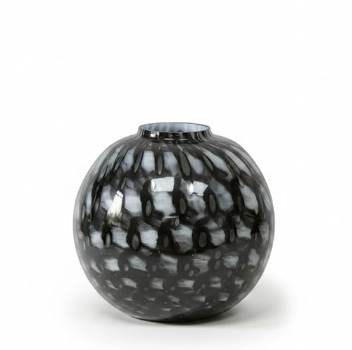 Vaso in Vetro di Murano Sfera Balleton Nero