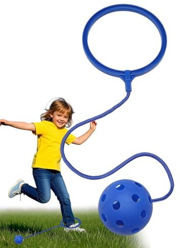 Skip Ball - Soft Jumping Ring With Rotating Single-Leg Swing, Colourful Coordination Fitness Toy | Outdoor Exercise Skipping Ball, Sports Activity Toy For Kids, Fun Kindergarten Play Equipment For Boy