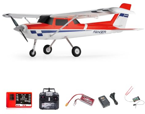 EAZYRC Fms Rc Planes for Beginner 1220mm Ranger Reflex V3 Yellow Remote Control Airplane 4 Channel Hobby Rc Airplanes for Adults RTF (Include Control, Battery,Charger,) (Red)