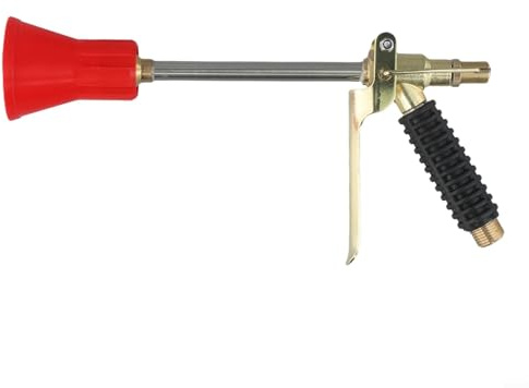 Honseadek Spruzzatore ad alta pressione in rame con ugello atomizzatore rotante, spruzzatore regolabile per prato, aiuole e lavaggio auto (stile lungo)