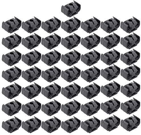 50 Stück Bremsleitung Bremsschlauch Bremsschlaeuche Doppelt Clip Klammer Halter Schwarz