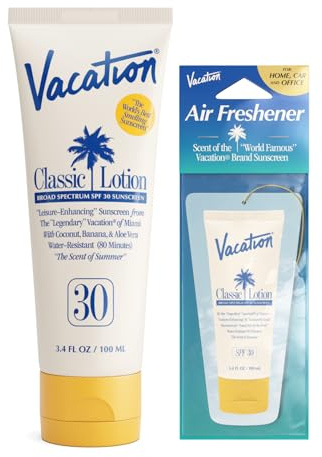 Vacation Classic SPF 30 Sunscreen Lotion and Air Freshener Bundle