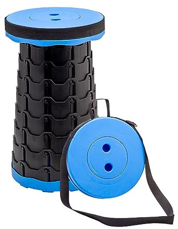 SEYRLMK Tragbarer Klapphocker, 220 lb, Teleskophocker, höhenverstellbar, 6-41 cm, zusammenklappbar, für den Außenbereich