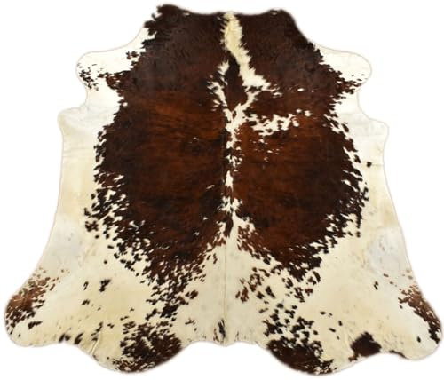 Kuhfelle Online & Nomad KUHFELL RINDERFELL DREIFARBIG BRAUN WEIß 240 x 200 cm XXL Tricolor KUHFELL Teppich
