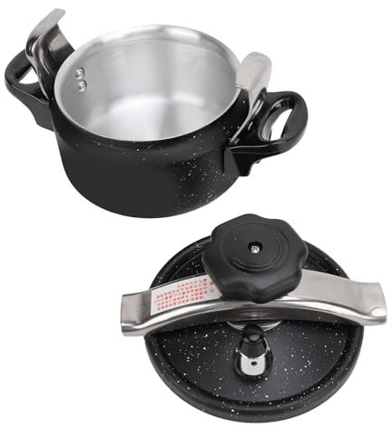 Olla a Presión, Fondo Compuesto de Gran Capacidad a Prueba de Explosiones de Aleación de Aluminio, Envasadora a Presión para Cocina de Inducción con Estufa de Gas, Libro de (1.5L)