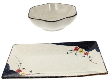 2St Keramiska Sushitallrik Delikat Set Keramik, 25,5X16X2,5Cm