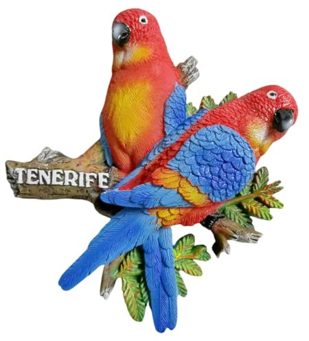 Tenerife Spain 3D Parrots Fridge Magnet Souvenir Gift,Resin Handmade Tenerife Refrigerator Magnet Home & Kitchen Decoration Collection
