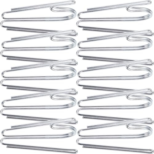 iplusmile 50 piezas Gancho para Cortinas de Metal Inoxidable Resistentes y Portátiles para Colgar Visillos y Cortinas Baño y Ventana sin Necesidad de Herramientas Soporte Seguro y Duradero