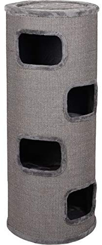 kratztonne für Katzen – Flamingo Enes L – 120 cm – Ø 50 cm – Sisal & Plüsch – 4 Etagen