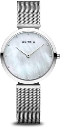 BERING Damen Uhr Quarz Movement - Classic Collection mit Edelstahl und Saphirglas 18132-004 - Wasserdicht: 3 ATM