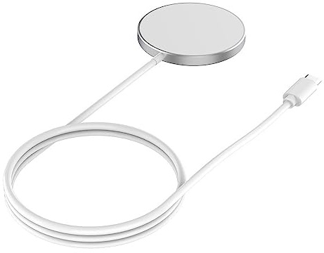 JOBY Caricatore Wireless Magnetico, Caricabatterie Wireless Compatibile con MagSafe, Tecnologia Qi, Ricarica Rapida 15W, Compatibile con iPhone e Smartphone Android, Cavo 1m USB-C, Grigio