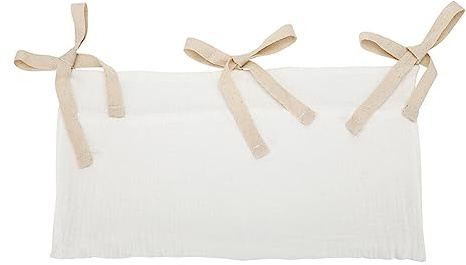 Sac de Rangement Suspendu pour Lit de Bébé, Organisateur De Lit Bébé Suspendu Organiseur de Berceau pour Bébé Sangles Réglable Sac De Rangement De Chevet pour Couches, Jouets, Vêtements