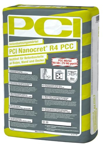 PCI NANOCRET R4 PCC 25 kg Hochfester Instandsetzungsmörtel Für Betonbauteile an Boden, Wand und Decke Sika