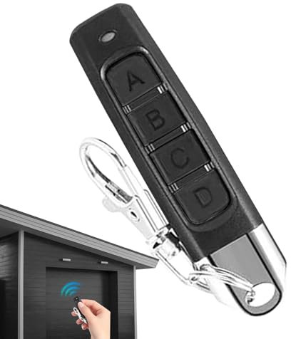 Telecomando per porta del garage, apriporta del garage portachiavi | Portachiavi per telecomando clonazione MHz con portachiavi - Sostituzione a distanza del garage a distanza a 4 pulsanti, aprichiave