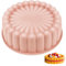 Stampo Silicone Torta, 20cm Stampi in Silicone Rotondi, Stampo Torta Silicone, Stampi per Torta Rotondi Scanalati Teglia Silicone Rotonda Tortiera in Silicone, per Formaggio, Torte Arcobaleno