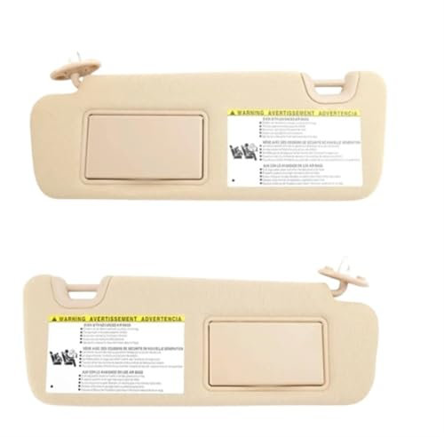 Auto Sonnenschutz Geeigneter Sonnenblenden-Kosmetikspiegel Autozubehör Für Toyota Für Highlander 2014 2015 2016 2017 2018 2019 74320-0E074-A0 74320-0E074-B0a Sonnenblende Auto(Beige Left and Right)