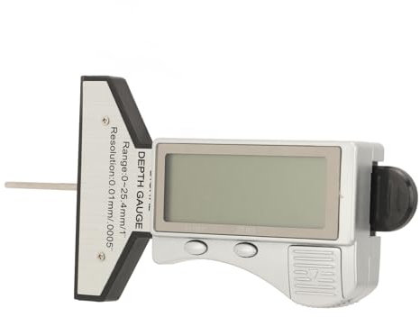 Misuratore di profondità digitale della banda di rotolamento dei pneumatici, misuratore di profondità dei pneumatici per auto con Zero Zero Accurato 0-25,4 mm con display LCD
