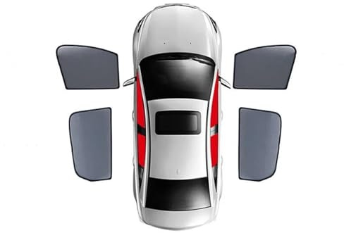 DZSDKHLFJ Pare-Soleil Magnétique pour Mitsubishi pour Lancer pour Evolution X 2007-2016, Rideau De Pare-Brise Avant Et Arrière Pare-Soleil Visières(4PCS Front Rear)