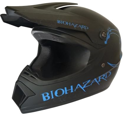 Kinder Crosshelm Bio-Hazard AHP Motorradhelm ABS-Schale Downhill Quad Motocross Teal Fluoreszierend (S)