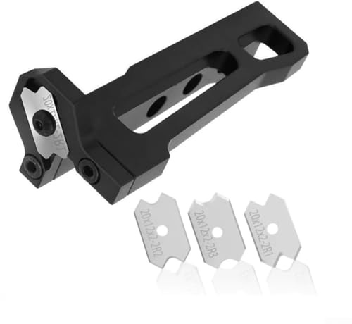 Pialla manuale per la lavorazione del legno, con lame in carburo R1, R2, R3, per smussatura e sbavatura precise su tavole di legno, costruzione del corpo in lega di alluminio (lama R1+ R2+R3)