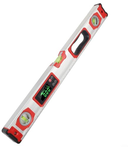 Elektronische digitale Wasserwaage, benutzerfreundliche digitale Wasserwaage aus Aluminiumlegierung mit magnetischer Unterseite für verbesserte Messung (600 mm)