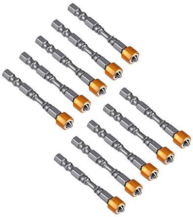 Wincal Drywall Screwdriver Bits-10pcs 65mm PH2 Hexagon Handle Magnetic Non-Slip Screwdriver Bit for Gypsum Board Drywall Screws
