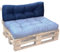 bananair - Pallet Cushions Outdoor - Water Repellent & UV Resistant Fabric - Highly Comfortable - Foam Padded Garden Furniture Cushions (Backrest Pallet Cushion 120x40 cm, Blue)