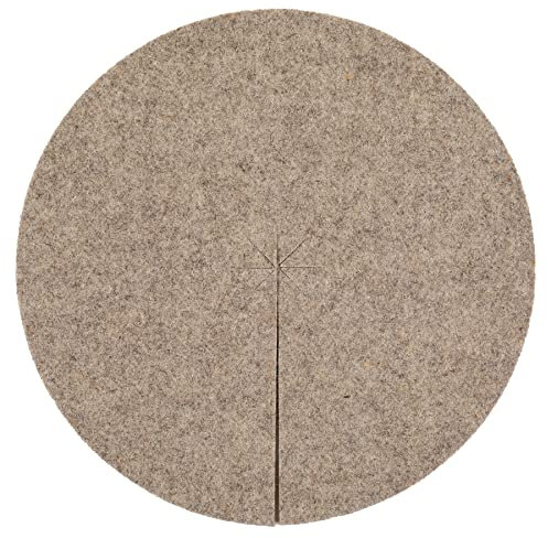 La cordeline 2 Mulchscheiben, Wolle, 600 g/m², 30 cm, Natur