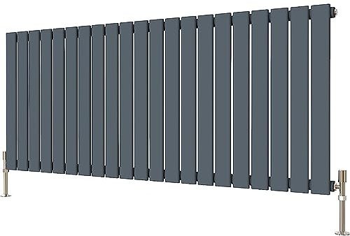 Radbliss Radiatore orizzontale a schermo piatto 600x1428mm antracite grigio opaco design singolo RAD riscaldamento centralizzato