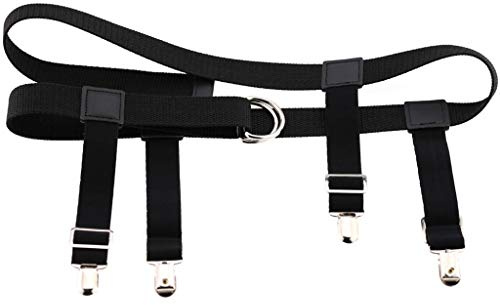 LUOFANG Cintura Elastica in Vita Unisex con Cinturino Porta Pantaloni con Clip per Reggicalze