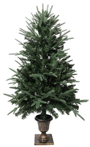 himaly Árbol de Navidad Artificial de 4 pies, árboles de Navidad con 320 Puntas de Ramas para Interiores, Exteriores, Puerta Delantera, Porche, Entrada, Entrada