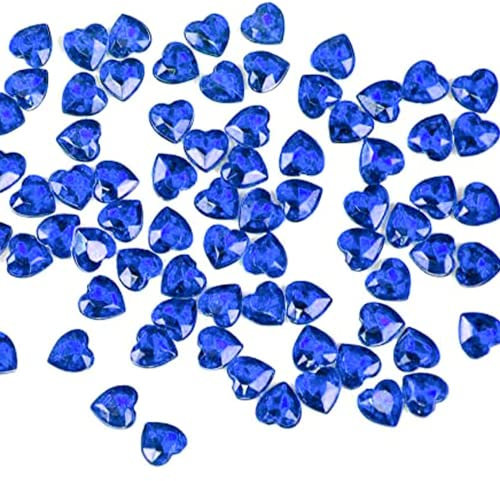 200 Diamantes Decoración de Diamantes Piedras Preciosas Pedrería Acrílica Transparentes, Piedras Preciosas Cristal para Decoraciones de Bodas, Fiestas, Mesa, Rellenos de Jarrones(Azul)
