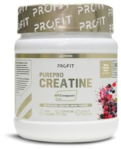 PROFIT - PurePRO Creatine (Creapure®) - Creatina pura para mejorar el rendimiento, la fuerza y la masa muscular - Con gran biodisponibilidad (300 gr, Wild Forest Fruits)