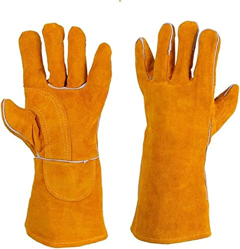 YANGC Gants de jardinage, gants de travail, gants de soudage, gants résistants à la chaleur et ignifuges, gants de jardinage longs for hommes et femmes, gants de gril et gants de barbecue
