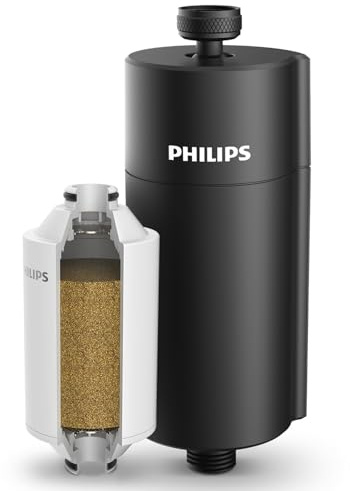 PHILIPS AWP1775BK/37 Showerhead Water Filter, Black