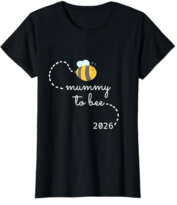 Mummy to Bee 2026 I'm Going to Be A Mum Pregnancy Gender T-Shirt, Women, Black, Large