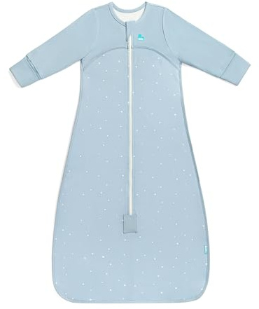 Love To Dream™ Sleep Bag, 18-36 Months - Twinkle Powder Blue | Long Sleeve, Wearable Blanket | Built-In Quilt | 1.0 TOG Ideal for Spring & Summer (20–24°C) | Machine Washable Cotton & Double Zip
