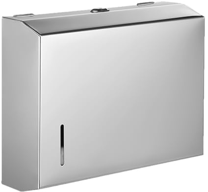 Durlo Distributore di asciugamani di carta commerciale da parete, porta fazzoletti in acciaio inox con serratura per asciugamani piegati a C e Z, per hotel, bagni, ristoranti, uffici