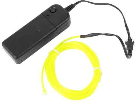 FUNOMOCYA Electroluminescent Wire Flexible Glowing Strobing Light Cable for Car Interior Decoration Halloween Christmas Battery Box Powered