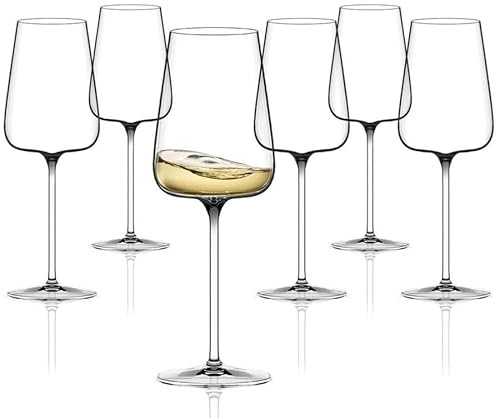 Generico Calici da Vino Bianco Etoilé Blanc, Collezione Xtreme Italesse, 570 cc, 245 mm, Set da 6
