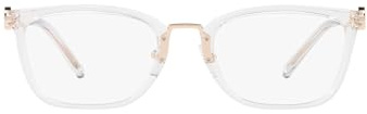 Michael Kors Women's MK4054 Captiva Rectangular Prescription Eyewear Frames, Black/Demo Lens, 53 mm