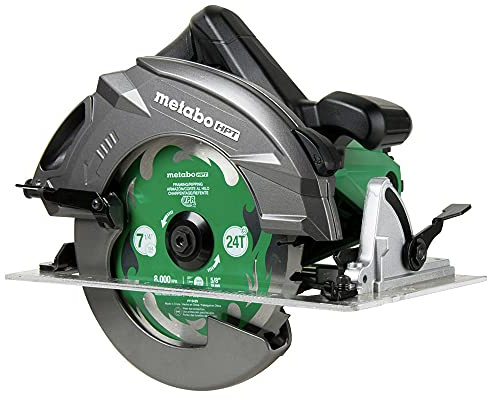 Metabo HPT Circular Saw Kit | RIPMAX | 7 1/4-Inch Blade | 6,800 RPM | Dust Blower Function | 5-Year Warranty | C7UR